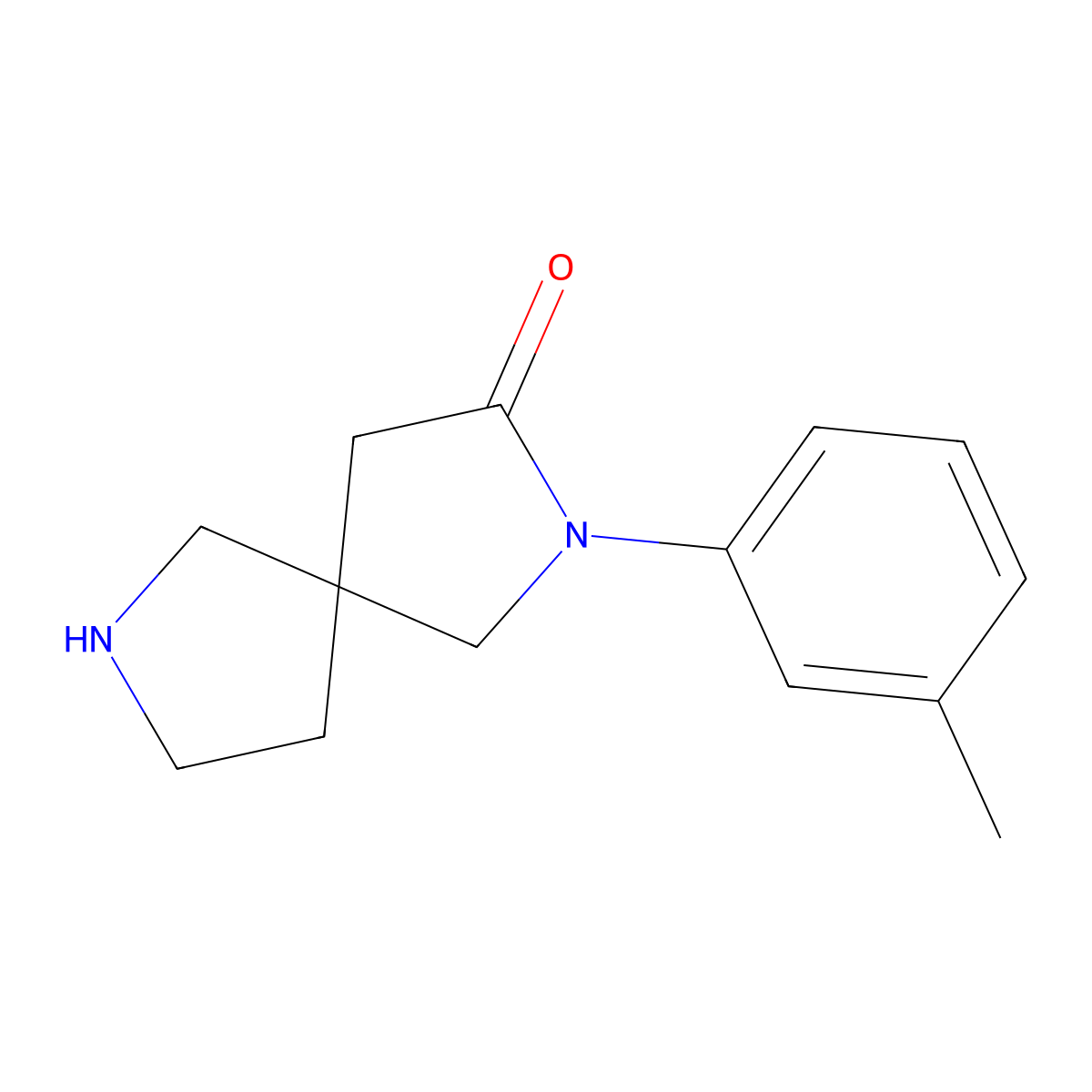 2-(m-Tolyl)-2,7-diazaspiro[4.4]nonan-3-one molecular structure, CAS 1422066-44-1
