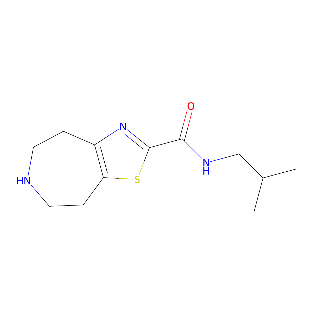 N-Isobutyl-5,6,7,8-tetrahydro-4H-thiazolo[4,5-d]azepine-2-carboxamide molecular structure, CAS 1422066-64-5