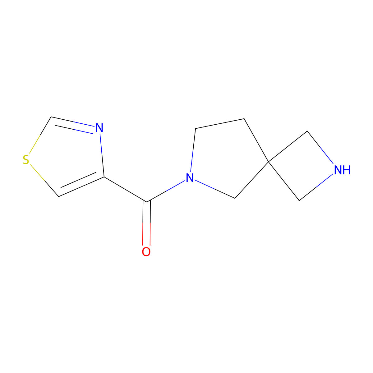 2,6-Diazaspiro[3.4]octan-6-yl(thiazol-4-yl)methanone molecular structure, CAS 1422066-68-9