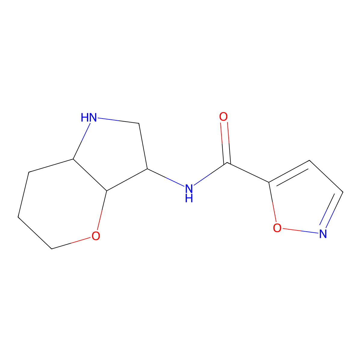 Rel-N-((3S,3Ar,7As)-Octahydropyrano[3,2-B]Pyrrol-3-Yl)Isoxazole-5-Carboxamide molecular structure, CAS 1422066-82-7