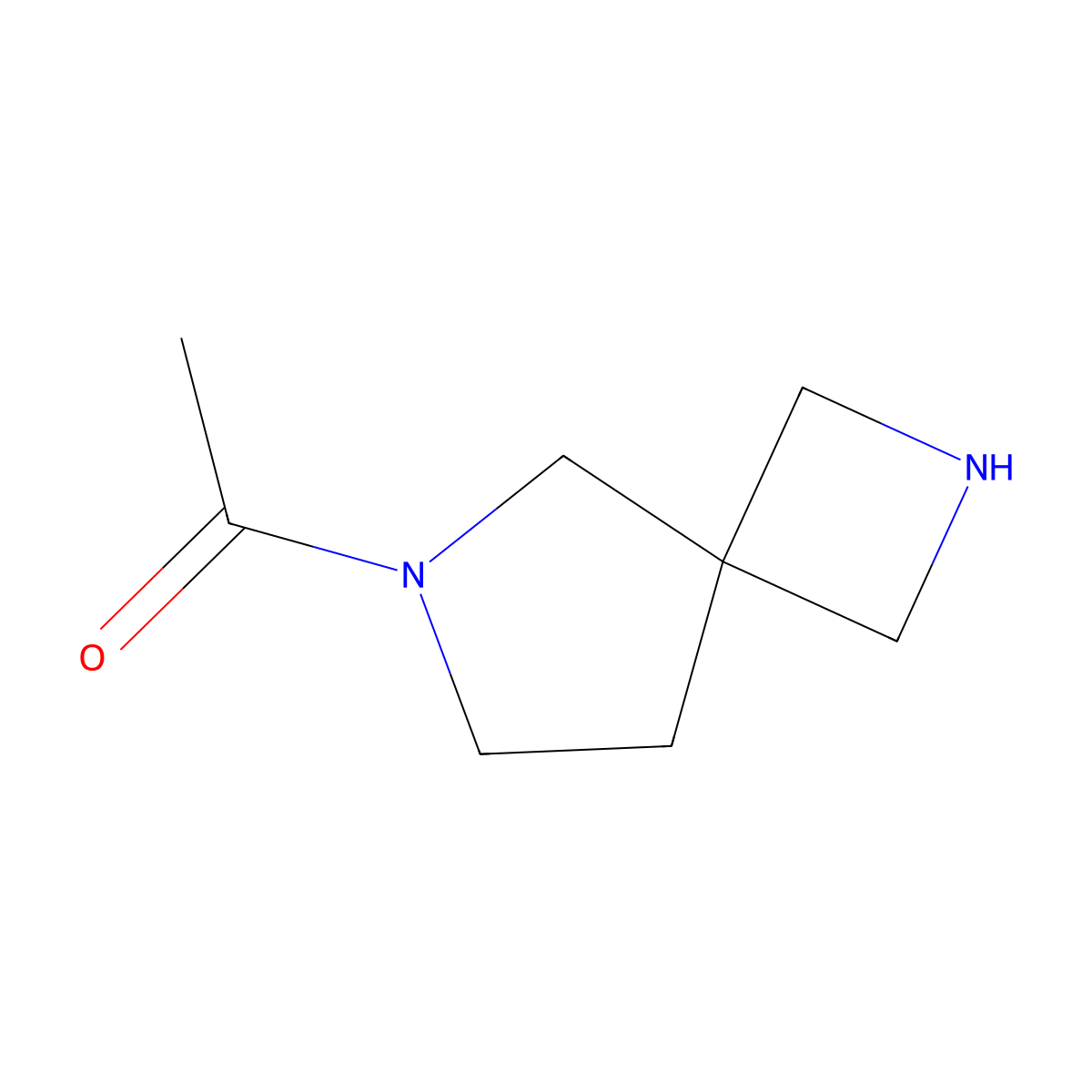 1-(2,6-Diazaspiro[3.4]octan-6-yl)ethanone molecular structure, CAS 1422067-02-4