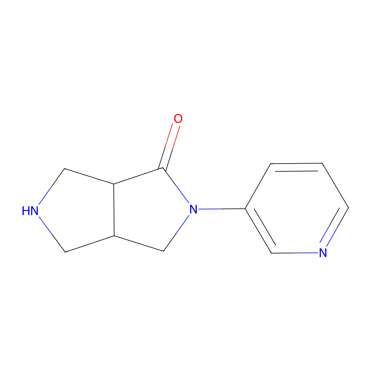 (3aR,6aS)-5-pyridin-3-yl-1,2,3,3a,6,6a-hexahydropyrrolo[3,4-c]pyrrol-4-one molecular structure, CAS 1422067-08-0