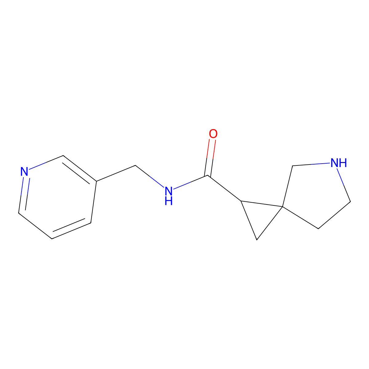 N-(Pyridin-3-ylmethyl)-5-azaspiro[2.4]heptane-1-carboxamide molecular structure, CAS 1422067-13-7