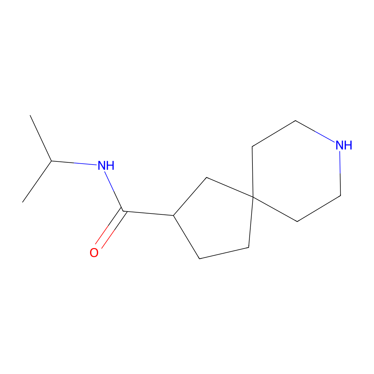 N-Isopropyl-8-azaspiro[4.5]decane-2-carboxamide molecular structure, CAS 1422067-17-1