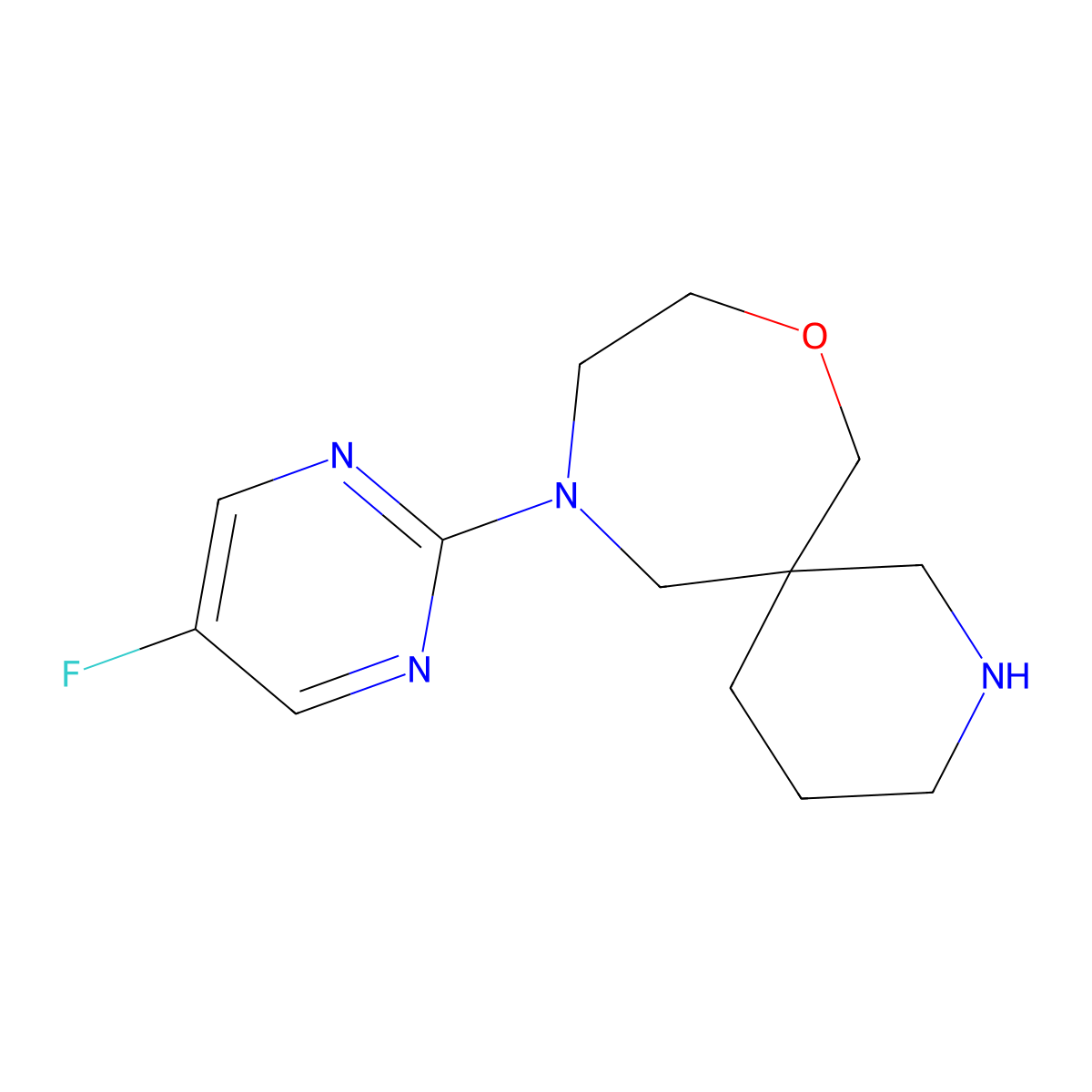 11-(5-Fluoropyrimidin-2-yl)-8-oxa-2,11-diazaspiro[5.6]dodecane molecular structure, CAS 1422067-25-1