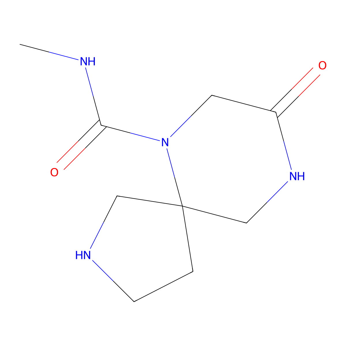 N-Methyl-8-oxo-2,6,9-triazaspiro[4.5]decane-6-carboxamide molecular structure, CAS 1422067-38-6