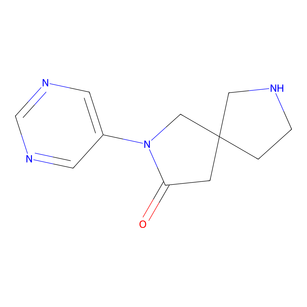 2-(Pyrimidin-5-Yl)-2,7-Diazaspiro[4.4]Nonan-3-One molecular structure, CAS 1422067-43-3