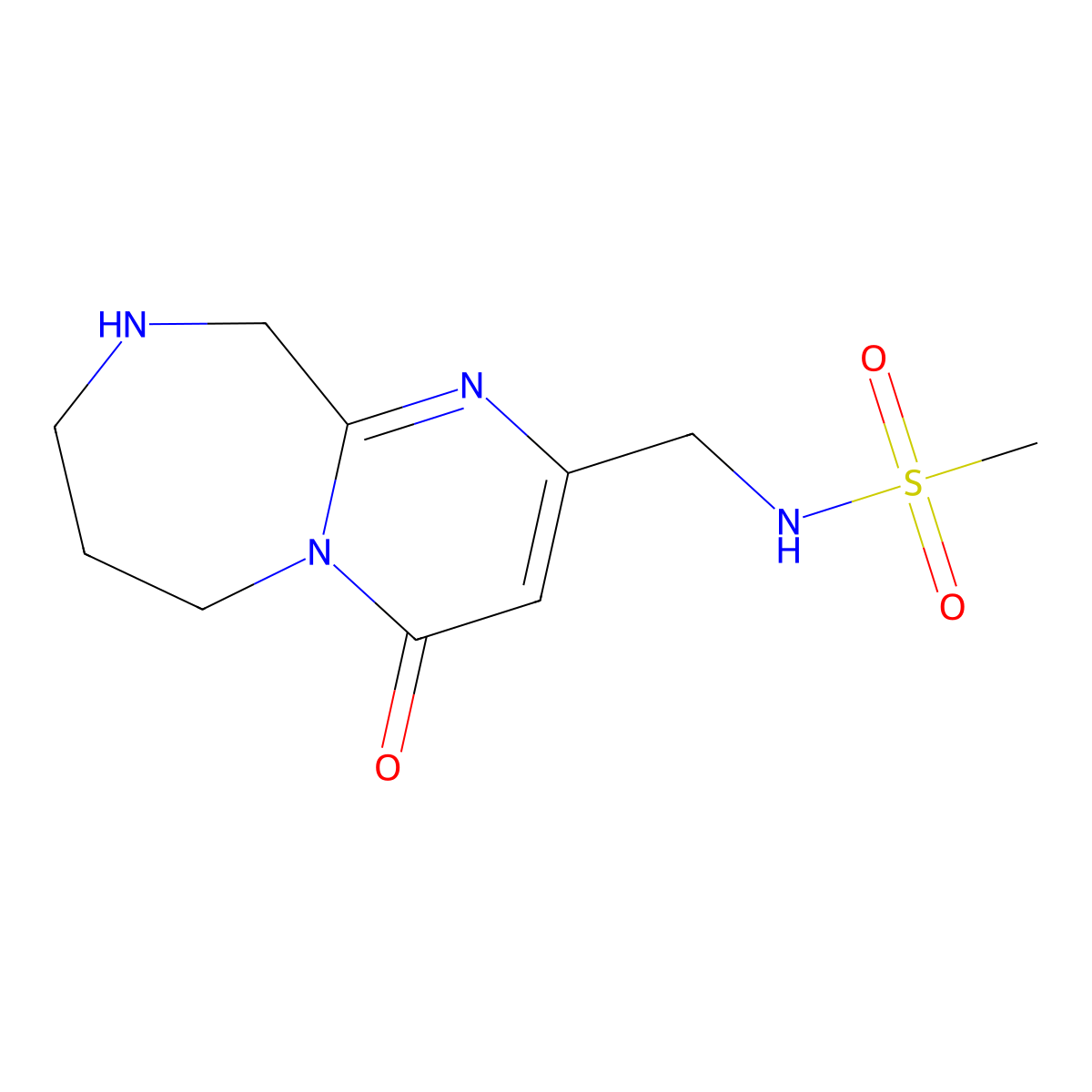 N-((4-Oxo-4,6,7,8,9,10-Hexahydropyrimido[1,2-A][1,4]Diazepin-2-Yl)Methyl)Methanesulfonamide molecular structure, CAS 1422067-54-6