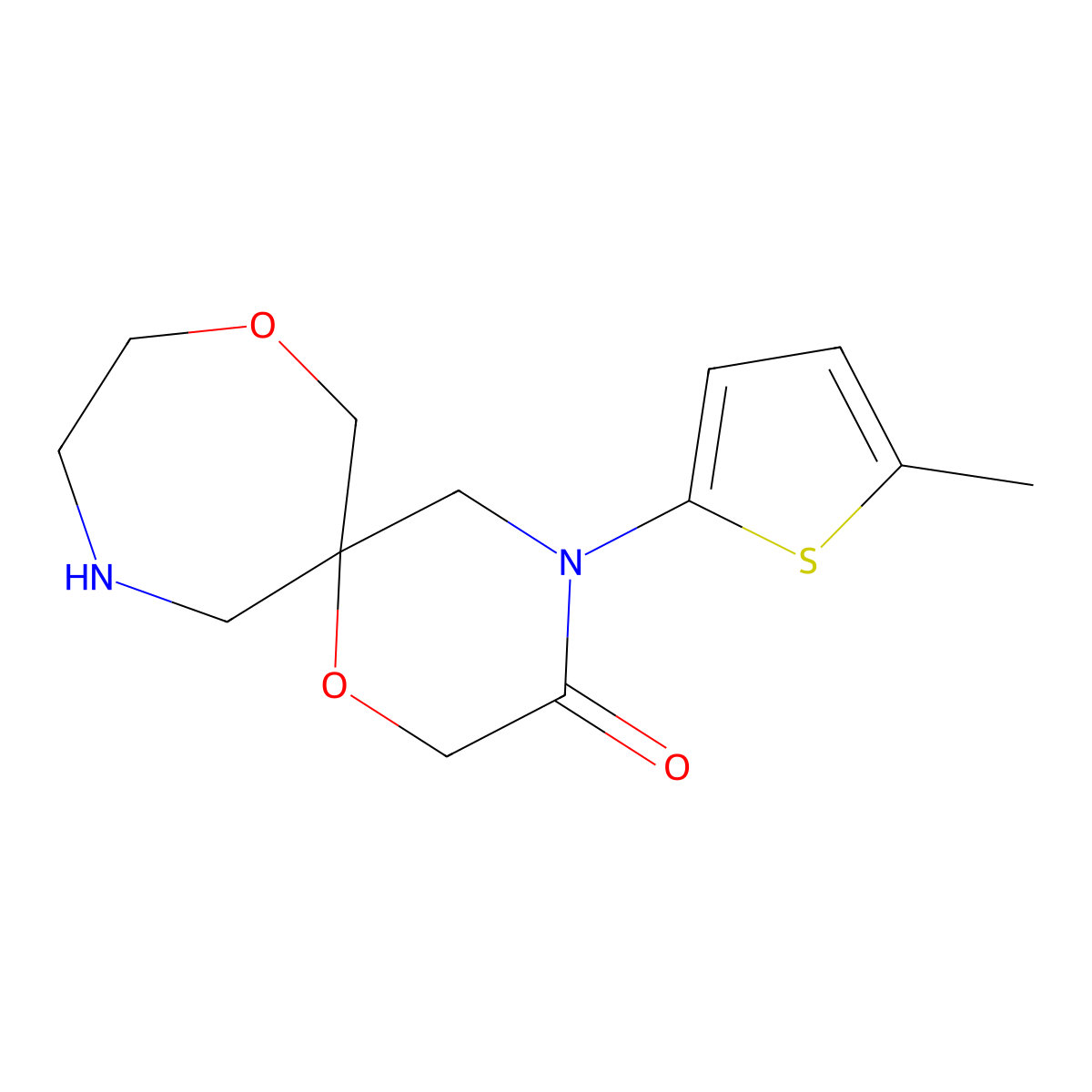 4-(5-Methylthiophen-2-yl)-1,8-dioxa-4,11-diazaspiro[5.6]dodecan-3-one molecular structure, CAS 1422067-58-0