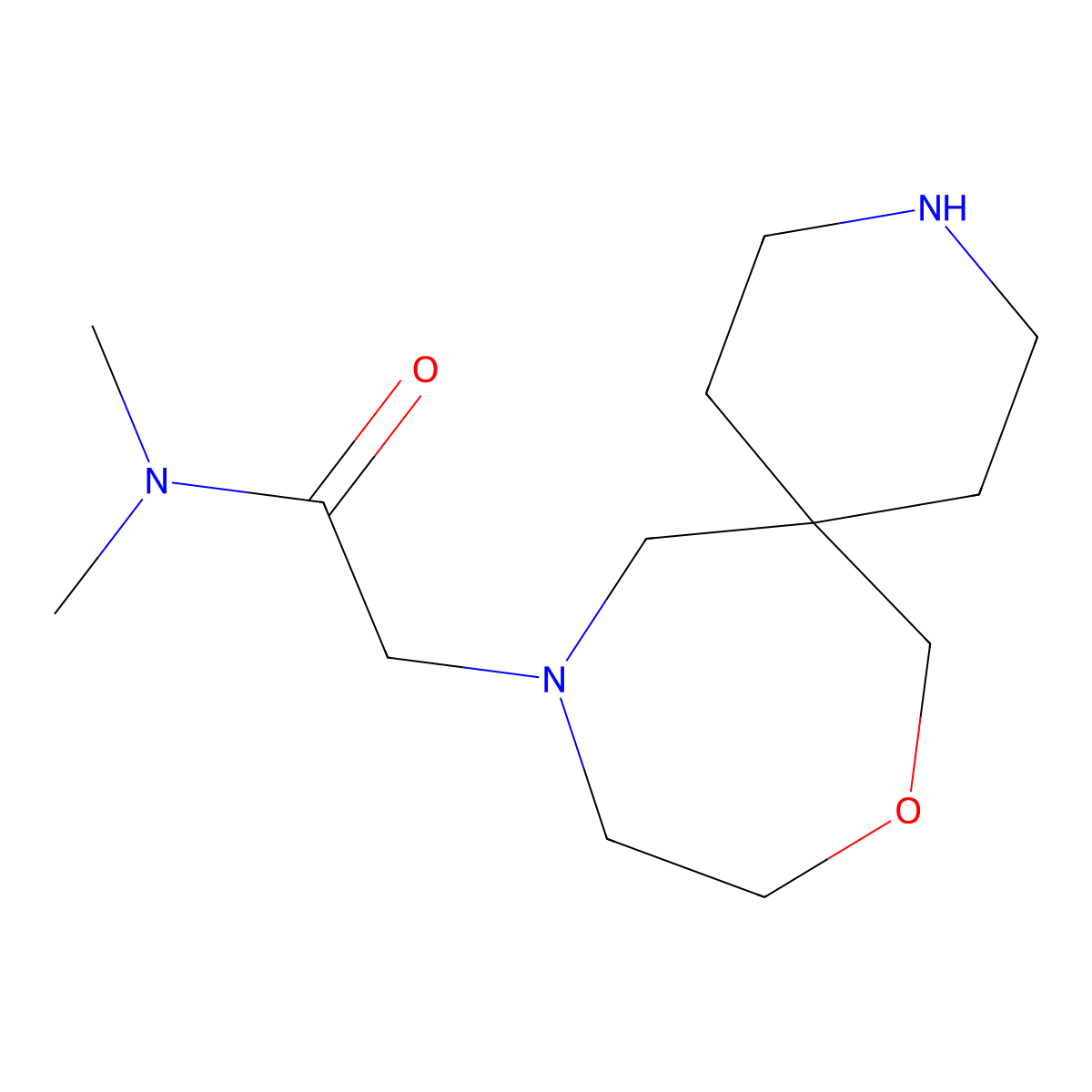 N,N-Dimethyl-2-(8-oxa-3,11-diazaspiro[5.6]dodecan-11-yl)acetamide molecular structure, CAS 1422067-62-6