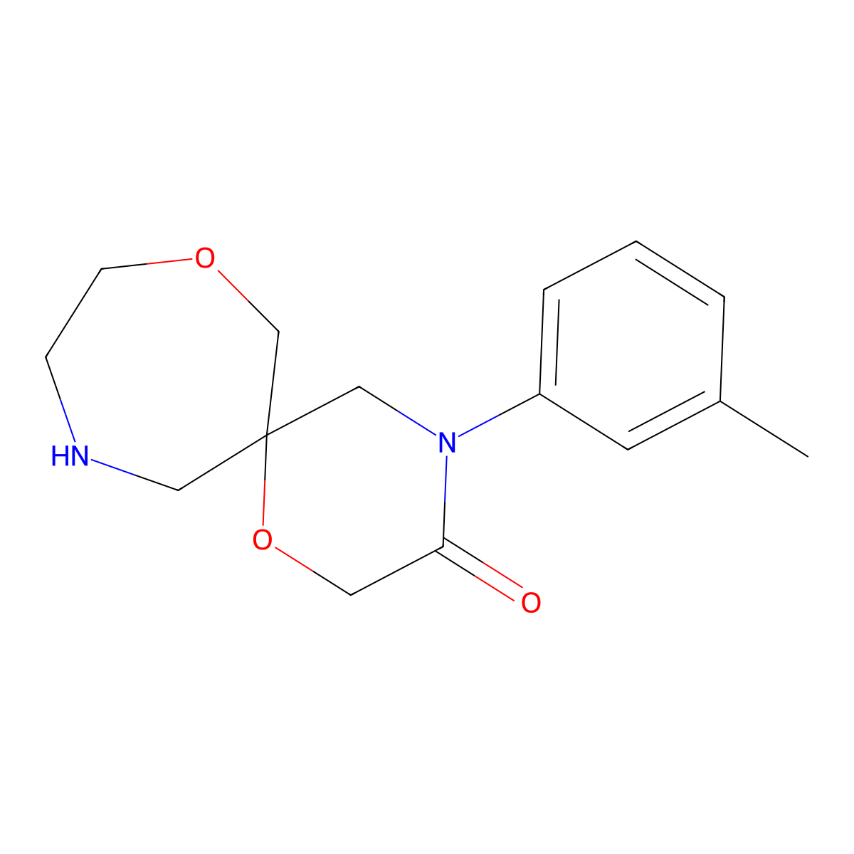 4-(m-Tolyl)-1,8-dioxa-4,11-diazaspiro[5.6]dodecan-3-one molecular structure, CAS 1422067-68-2