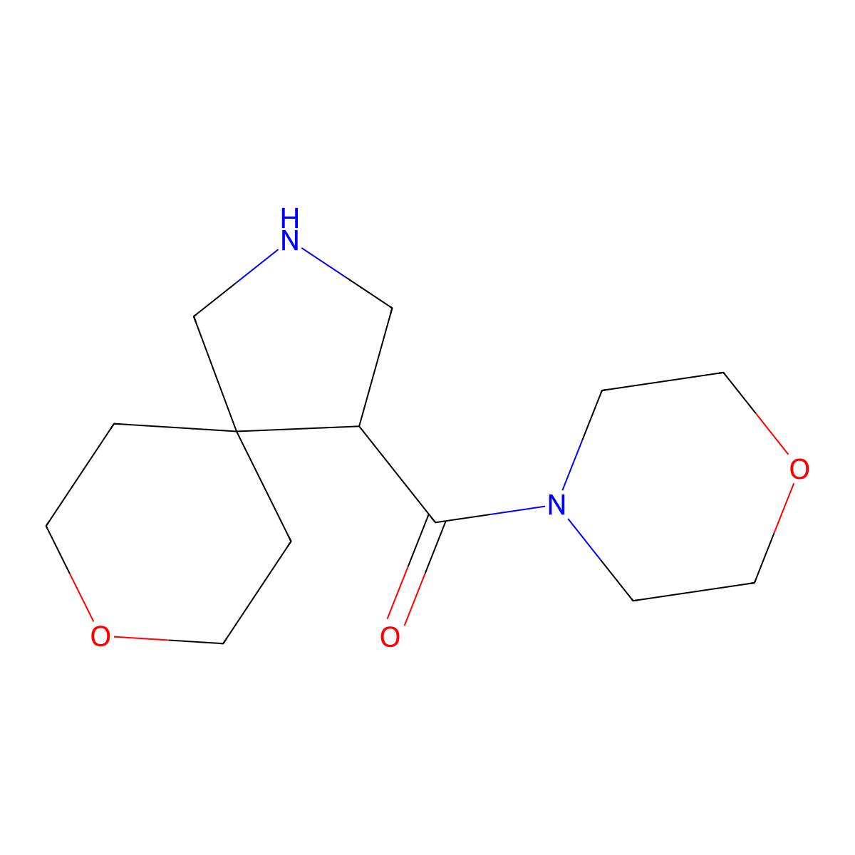 Morpholino(8-oxa-2-azaspiro[4.5]decan-4-yl)methanone molecular structure, CAS 1422067-75-1