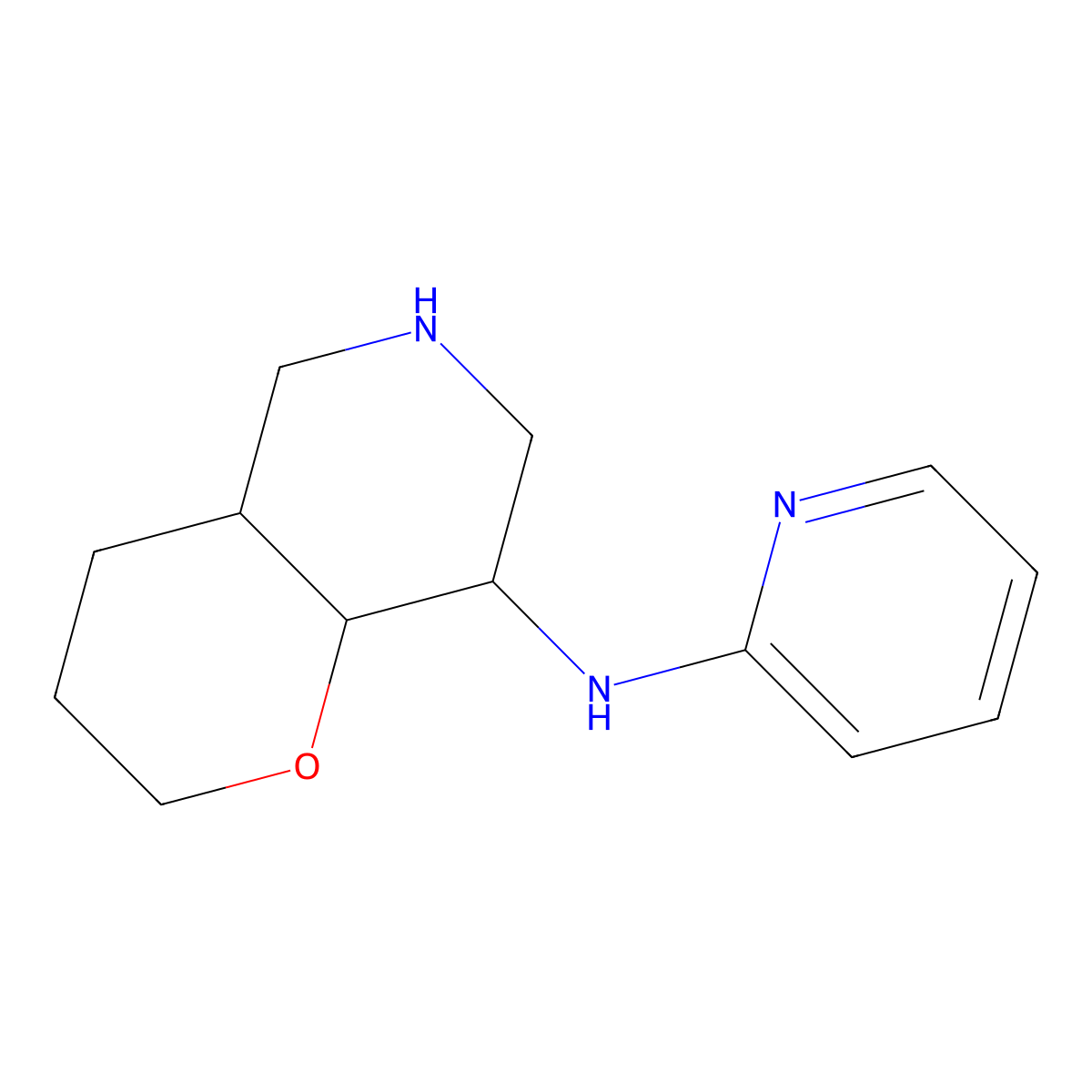 (4aS,8R,8aS)-N-pyridin-2-yl-3,4,4a,5,6,7,8,8a-octahydro-2H-pyrano[3,2-c]pyridin-8-amine molecular structure, CAS 1422067-81-9