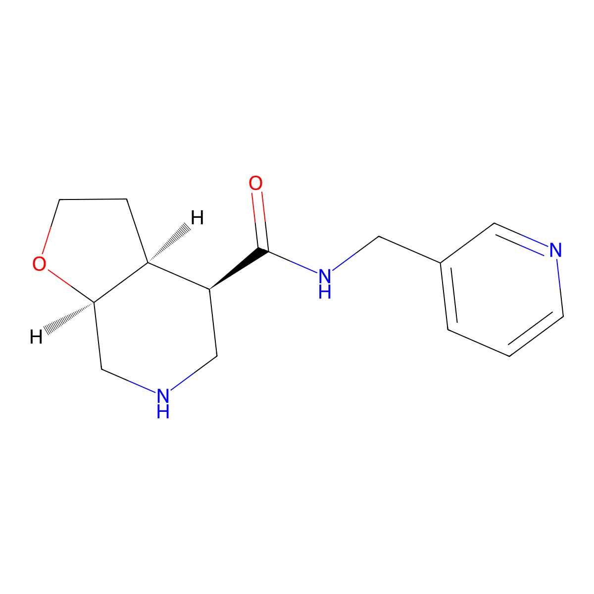 Rel-(3As,4R,7As)-N-(Pyridin-3-Ylmethyl)Octahydrofuro[2,3-C]Pyridine-4-Carboxamide molecular structure, CAS 1422067-83-1