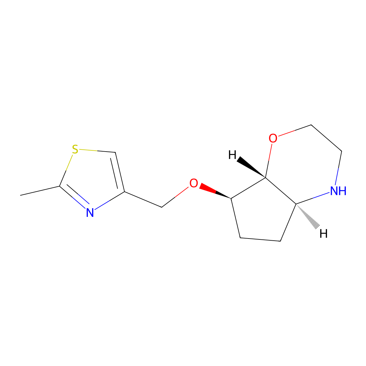 (4aS,7R,7aR)-7-((2-methylthiazol-4-yl)methoxy)octahydrocyclopenta[b][1,4]oxazine molecular structure, CAS 1422067-95-5