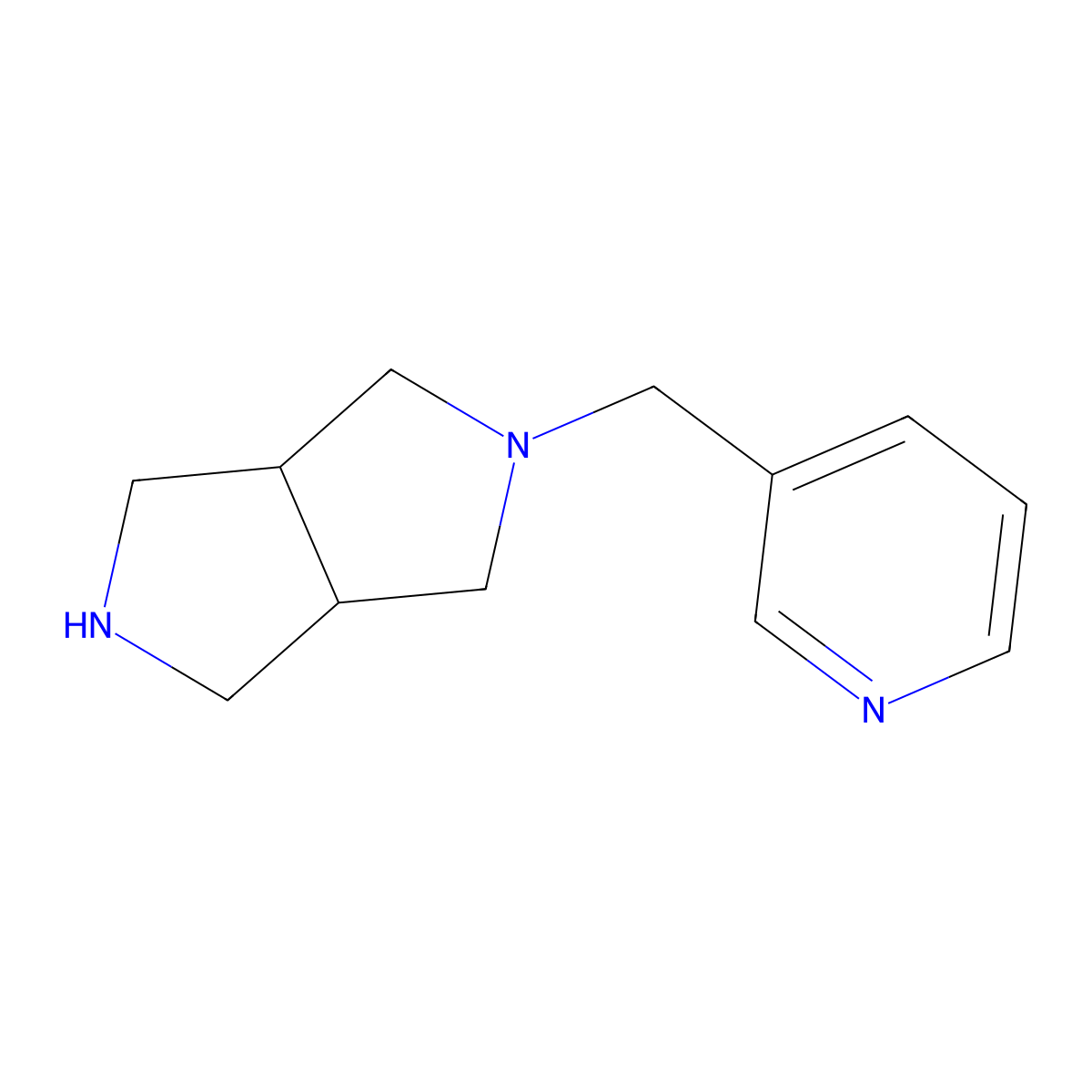 2-(Pyridin-3-ylmethyl)octahydropyrrolo[3,4-c]pyrrole molecular structure, CAS 1422068-06-1