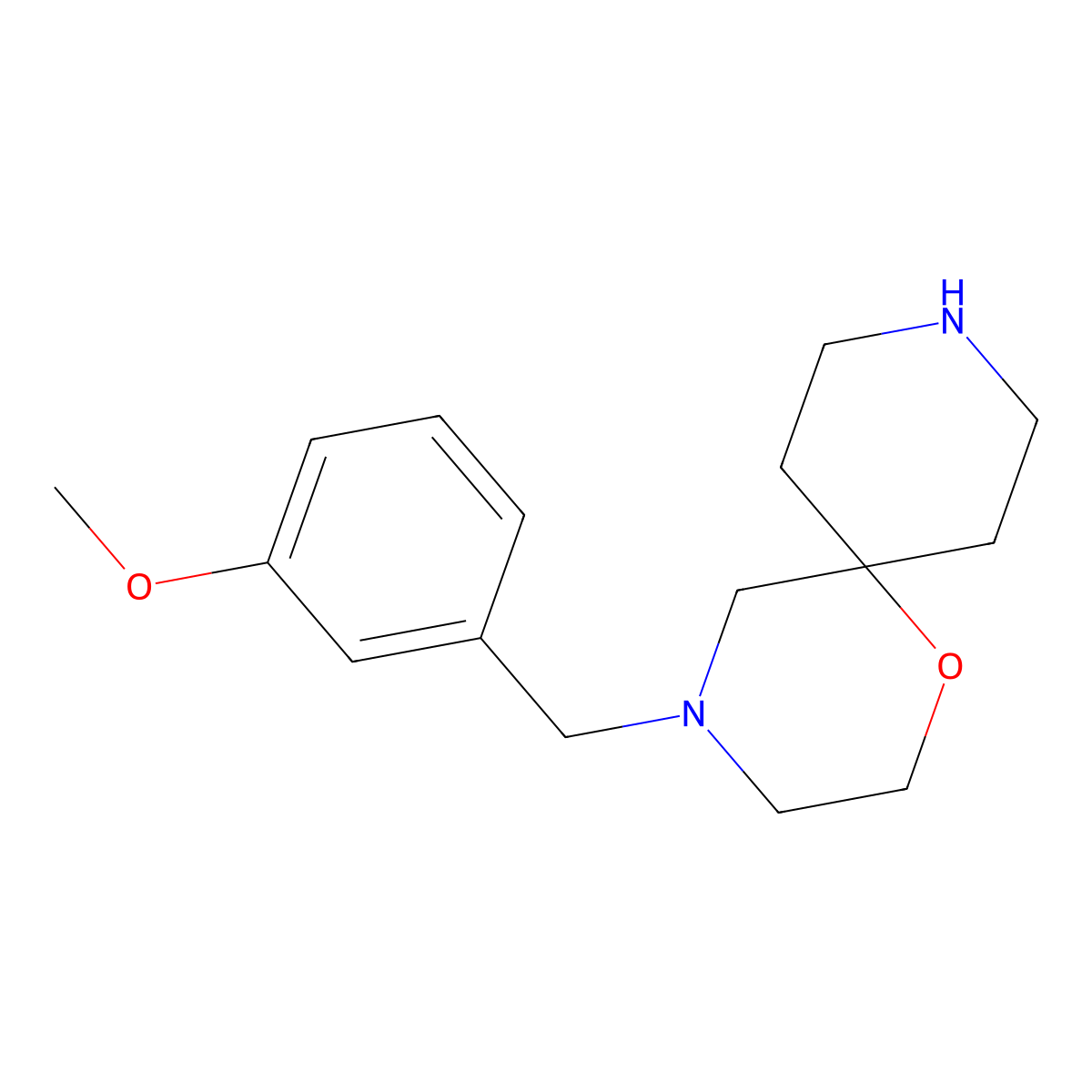 4-(3-Methoxybenzyl)-1-oxa-4,9-diazaspiro[5.5]undecane molecular structure, CAS 1422068-30-1