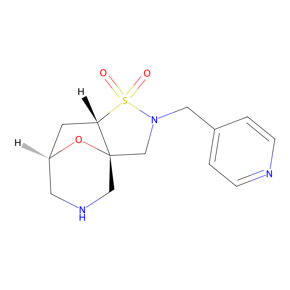 Rel-(3As,7R,8As)-2-(Pyridin-4-Ylmethyl)Octahydro-3A,7-Epoxyisothiazolo[4,5-C]Azepine 1,1-Dioxide molecular structure, CAS 1422068-32-3