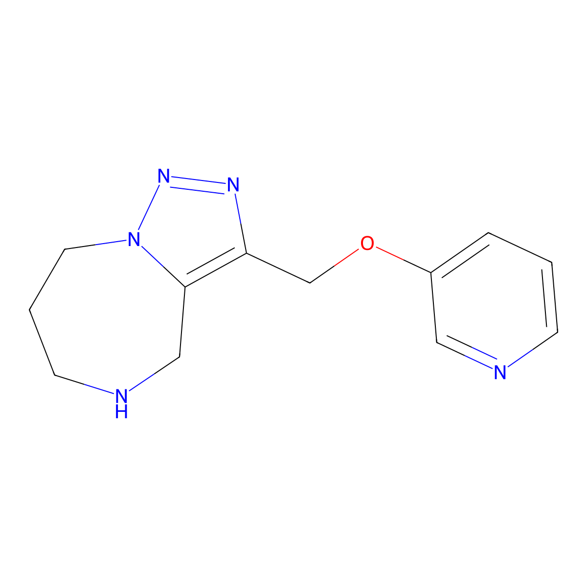 3-((Pyridin-3-Yloxy)Methyl)-5,6,7,8-Tetrahydro-4H-[1,2,3]Triazolo[1,5-A][1,4]Diazepine molecular structure, CAS 1422068-38-9