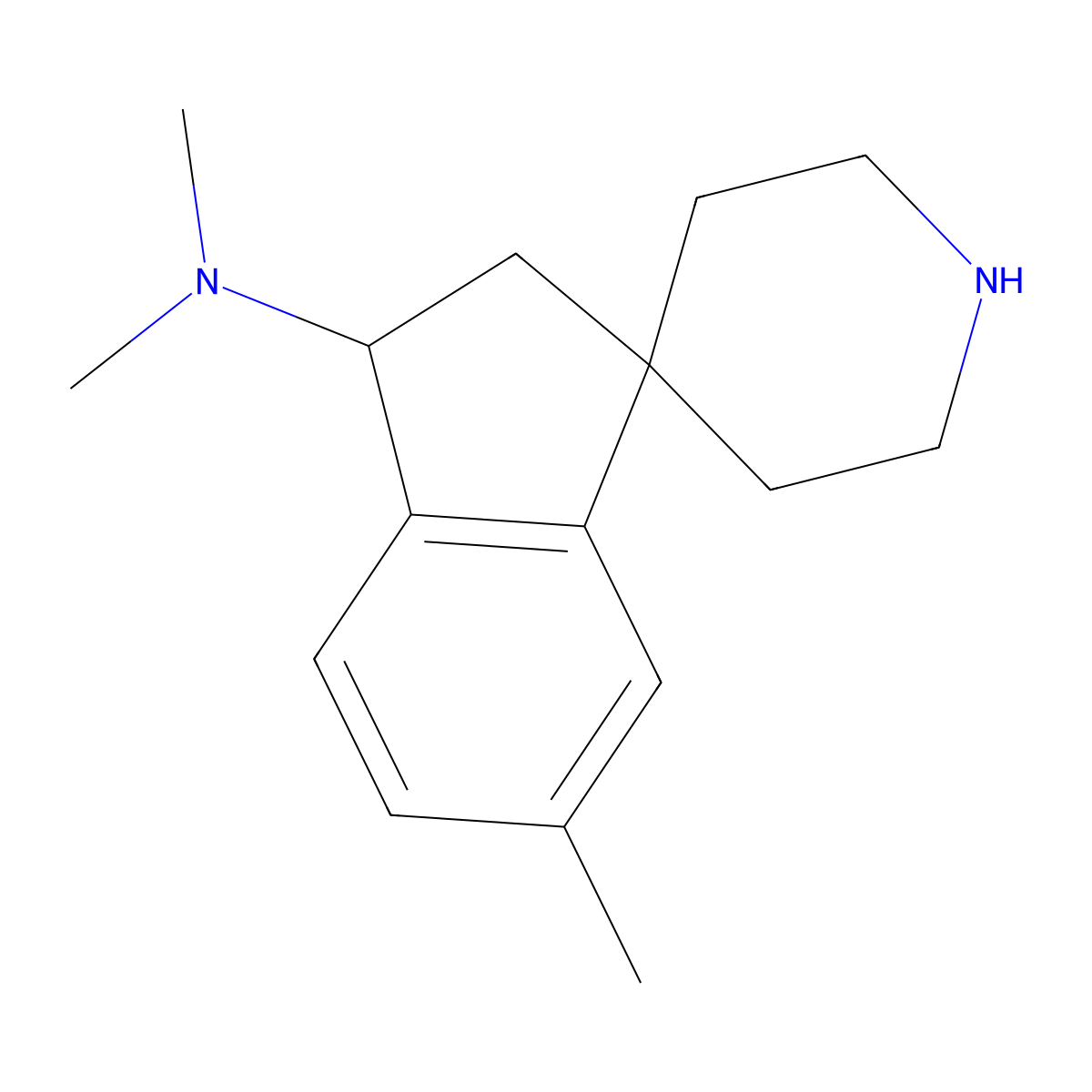 N,N,6-Trimethyl-2,3-dihydrospiro[indene-1,4'-piperidin]-3-amine molecular structure, CAS 1422068-50-5