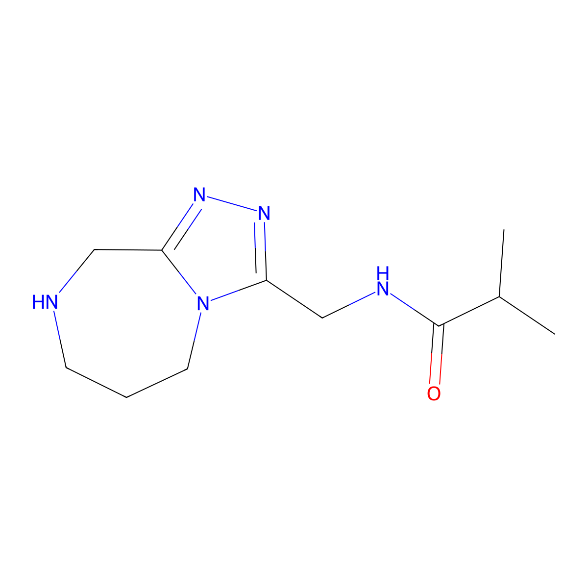 N-((6,7,8,9-Tetrahydro-5H-[1,2,4]Triazolo[4,3-A][1,4]Diazepin-3-Yl)Methyl)Isobutyramide molecular structure, CAS 1422068-58-3