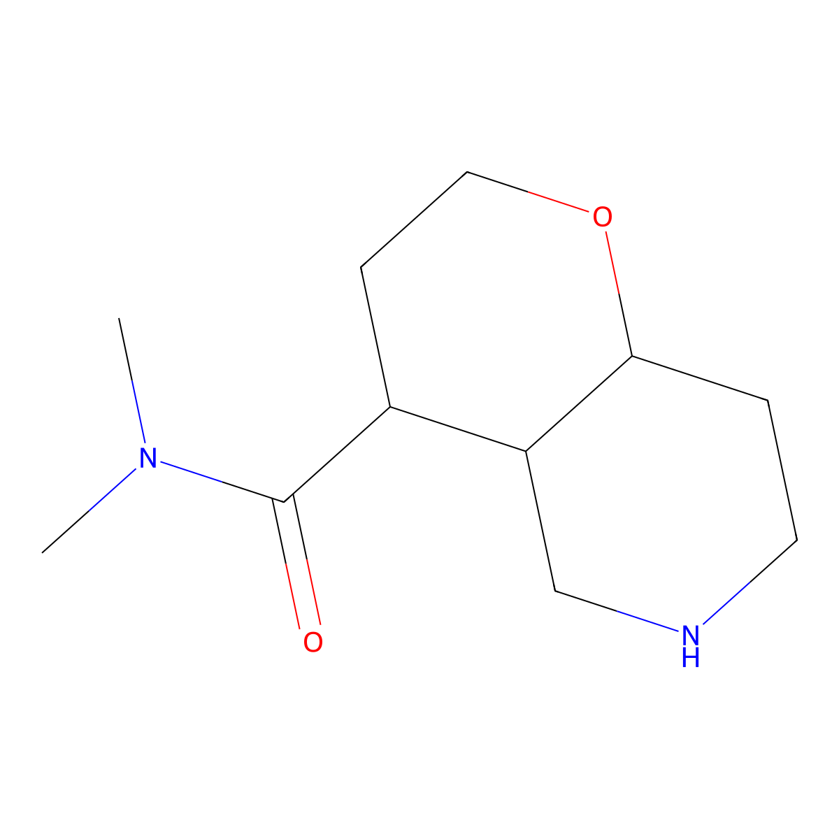 Rel-(4R,4Ar,8Ar)-N,N-Dimethyloctahydro-2H-Pyrano[3,2-C]Pyridine-4-Carboxamide molecular structure, CAS 1422068-60-7
