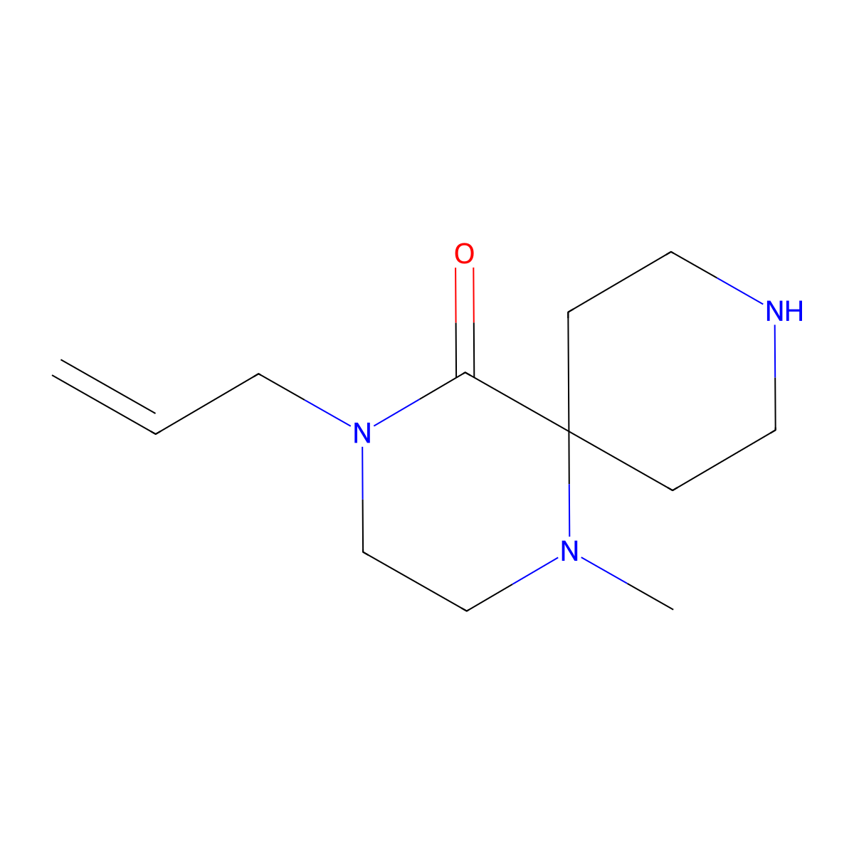 4-Allyl-1-methyl-1,4,9-triazaspiro[5.5]undecan-5-one molecular structure, CAS 1422068-62-9