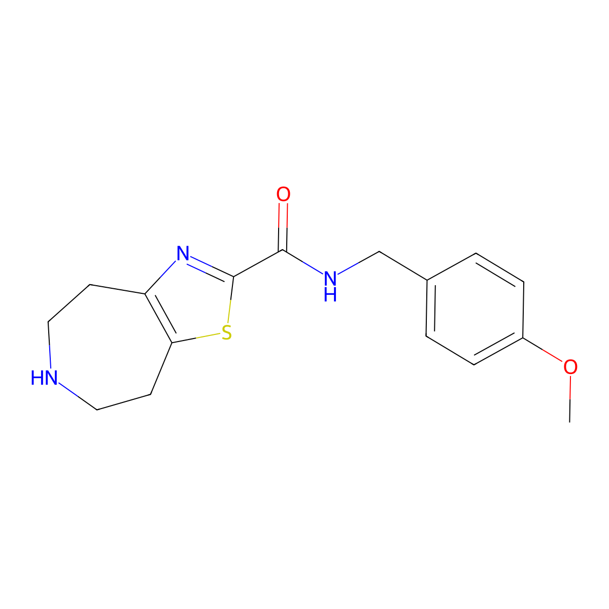 N-(4-Methoxybenzyl)-5,6,7,8-tetrahydro-4H-thiazolo[4,5-d]azepine-2-carboxamide molecular structure, CAS 1422068-64-1
