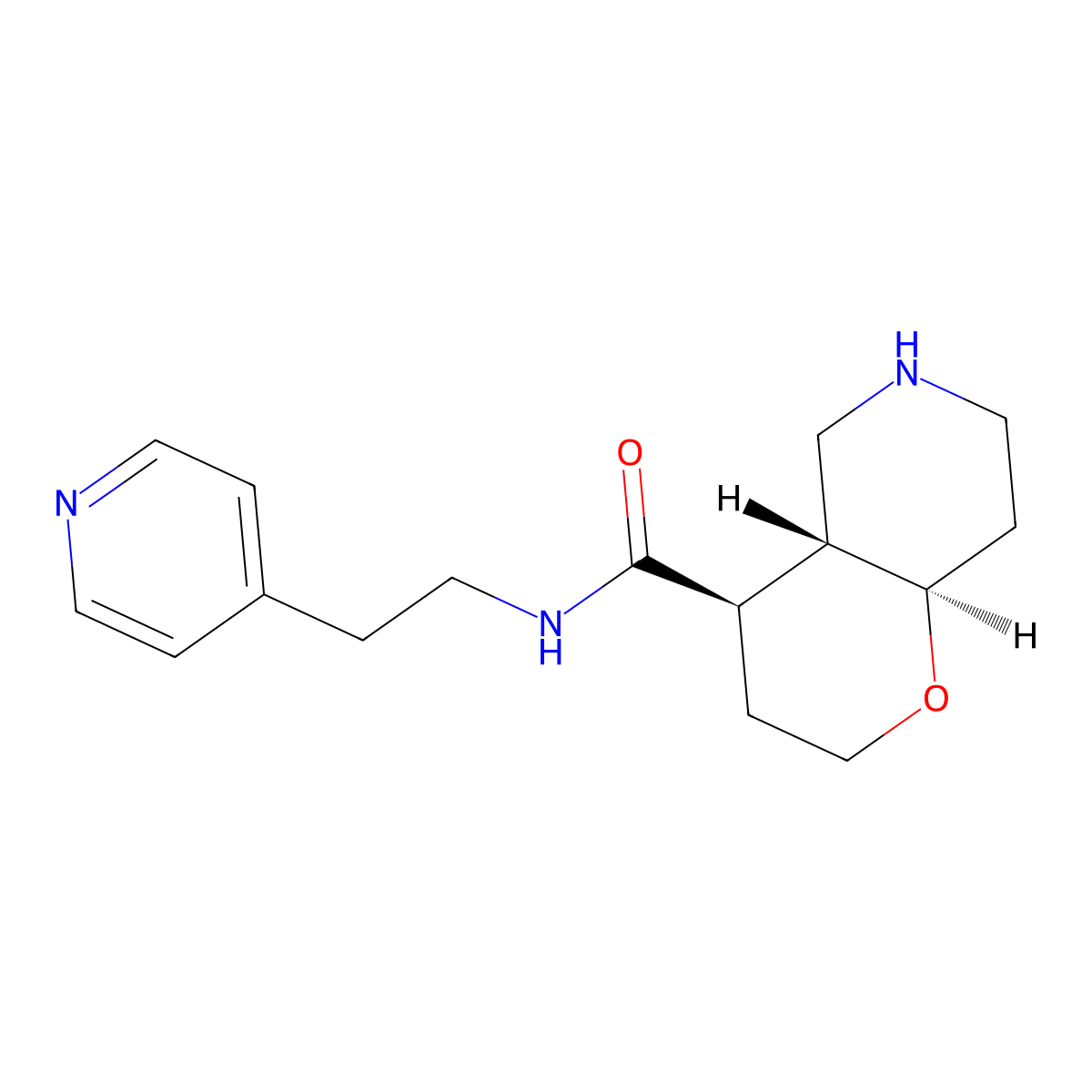 (4R,4AR,8aR)-N-(2-(pyridin-4-yl)ethyl)octahydro-2H-pyrano[3,2-c]pyridine-4-carboxamide molecular structure, CAS 1422068-67-4