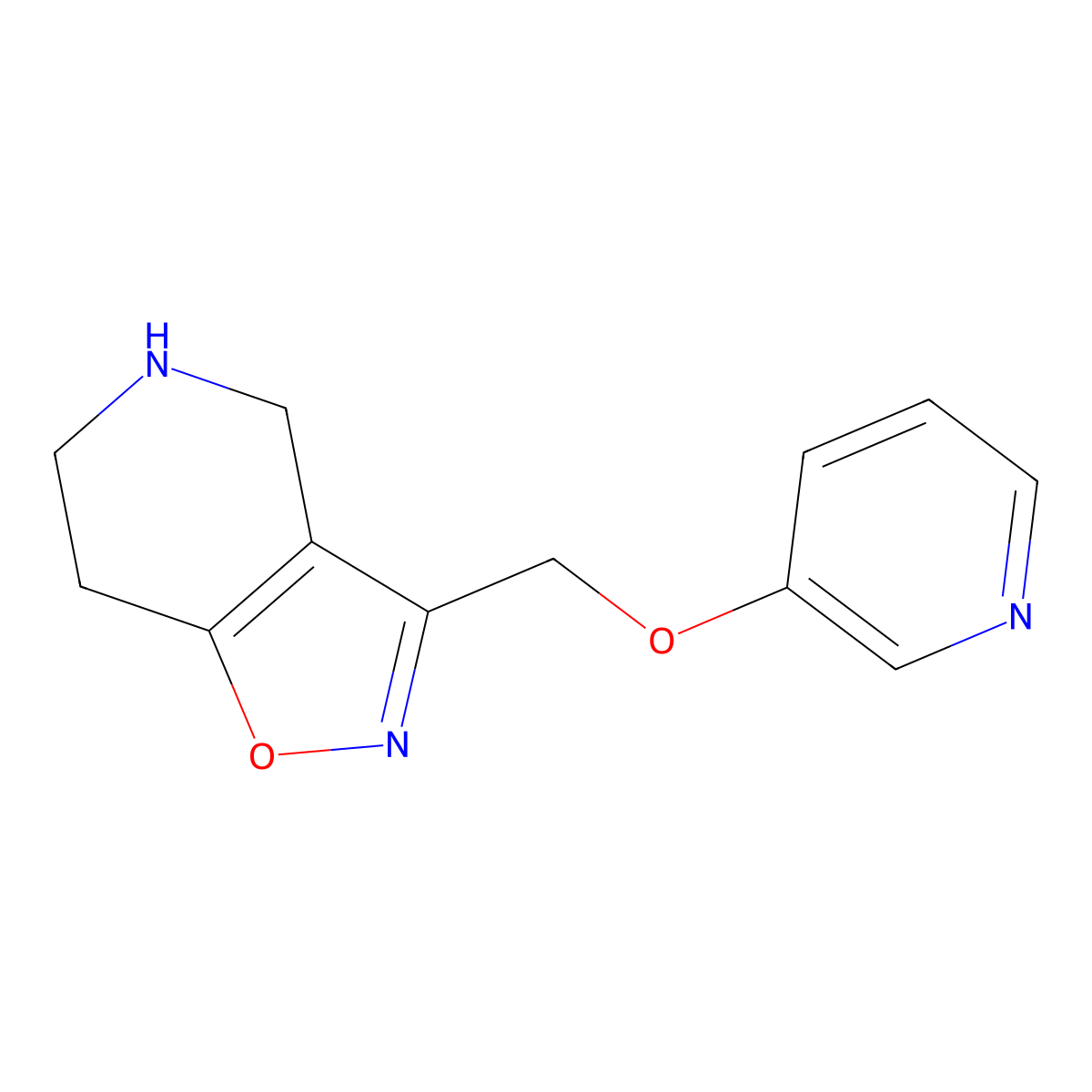3-((Pyridin-3-yloxy)methyl)-4,5,6,7-tetrahydroisoxazolo[4,5-c]pyridine molecular structure, CAS 1422068-71-0