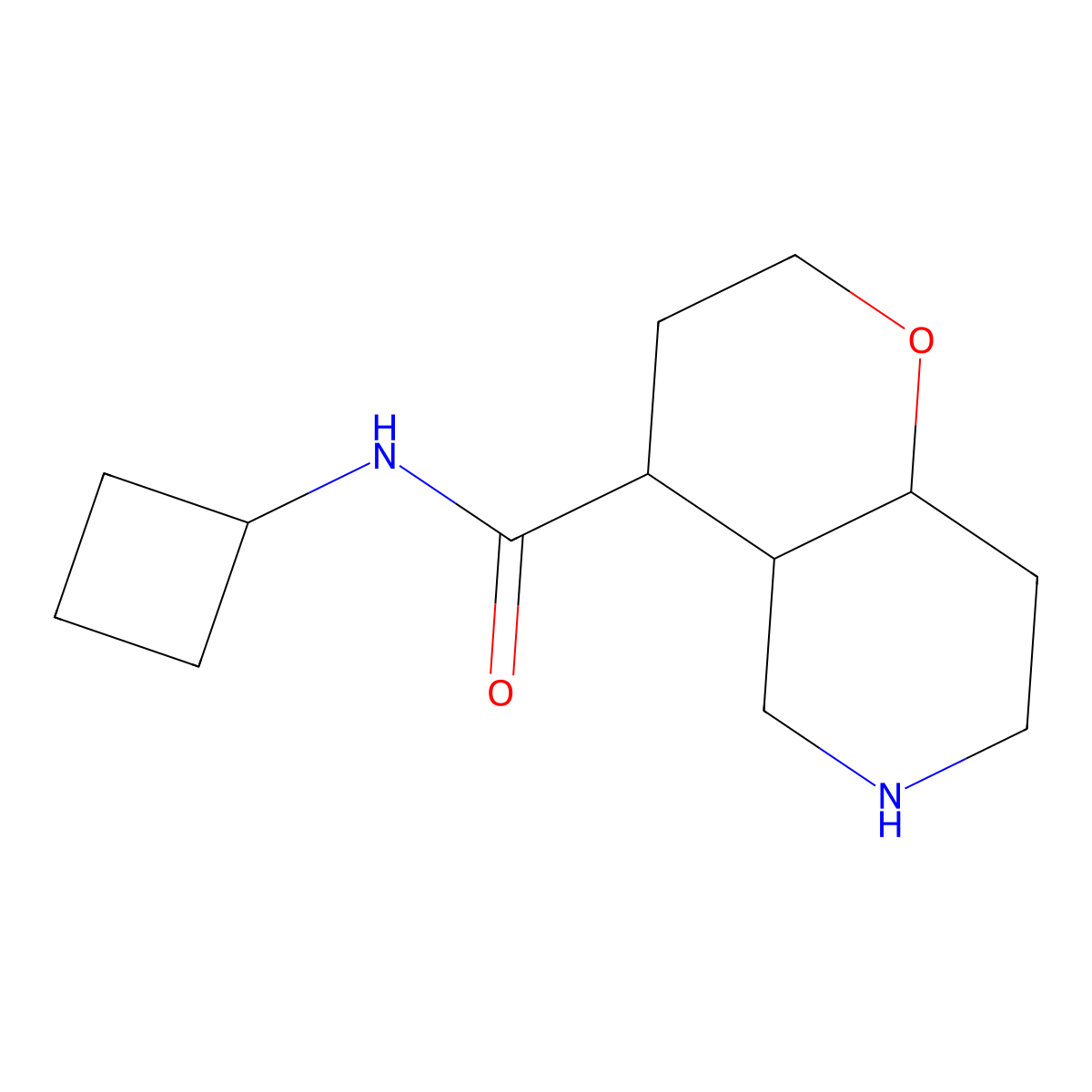 (4R,4aS,8aR)-N-cyclobutyloctahydro-2H-pyrano[3,2-c]pyridine-4-carboxamide molecular structure, CAS 1422068-76-5