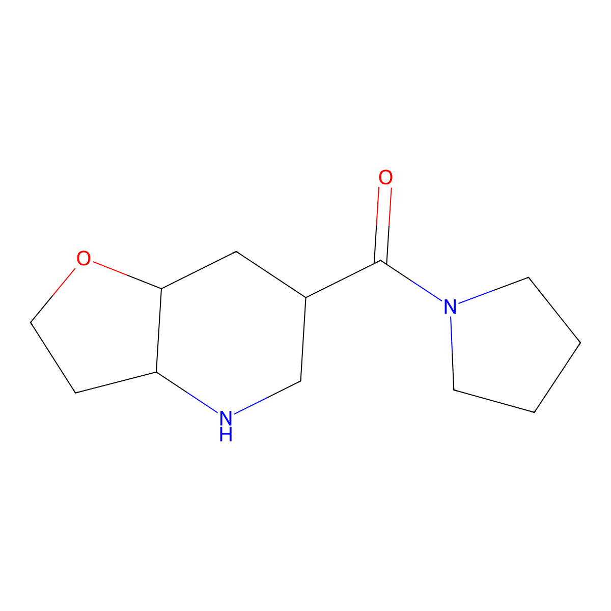 ((3aR,6S,7aR)-octahydrofuro[3,2-b]pyridin-6-yl)(pyrrolidin-1-yl)methanone molecular structure, CAS 1422068-79-8