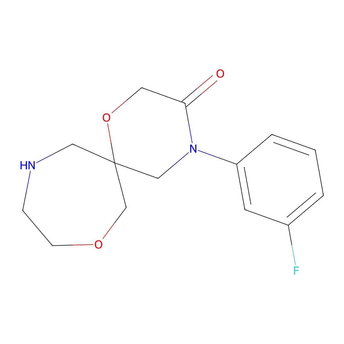 4-(3-Fluorophenyl)-1,8-Dioxa-4,11-Diazaspiro[5.6]Dodecan-3-One molecular structure, CAS 1422069-08-6