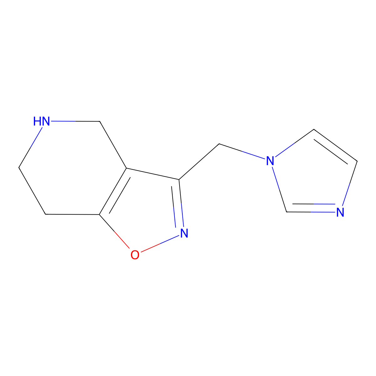3-((1H-Imidazol-1-yl)methyl)-4,5,6,7-tetrahydroisoxazolo[4,5-c]pyridine molecular structure, CAS 1422069-13-3