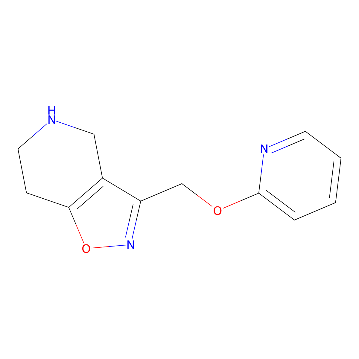 3-((Pyridin-2-yloxy)methyl)-4,5,6,7-tetrahydroisoxazolo[4,5-c]pyridine molecular structure, CAS 1422069-41-7