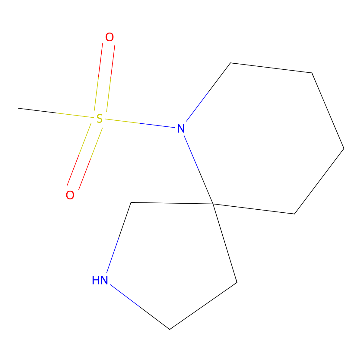 6-(Methylsulfonyl)-2,6-diazaspiro[4.5]decane molecular structure, CAS 1422069-59-7