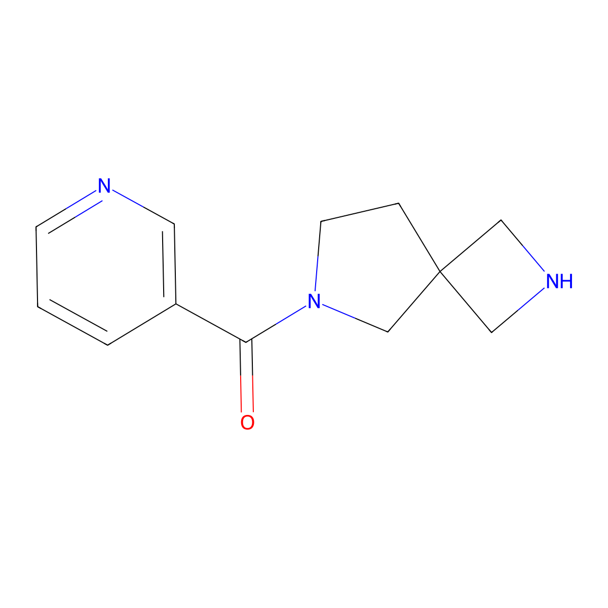 Pyridin-3-yl(2,6-diazaspiro[3.4]octan-6-yl)methanone molecular structure, CAS 1422069-70-2