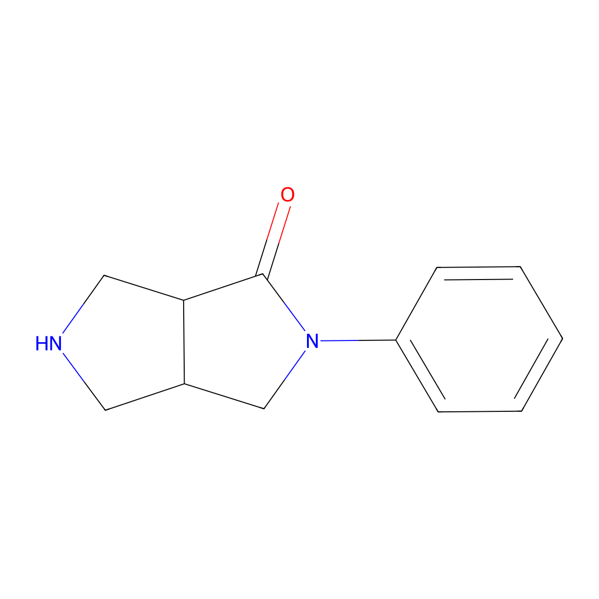 (3aR,6aS)-5-phenyl-1,2,3,3a,6,6a-hexahydropyrrolo[3,4-c]pyrrol-4-one molecular structure, CAS 1422069-71-3