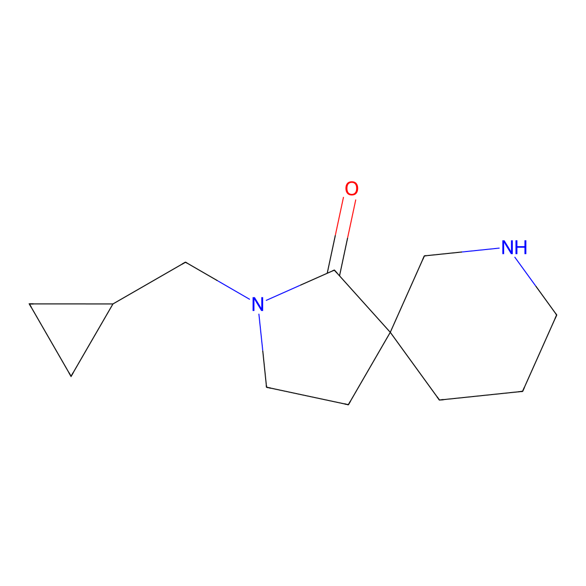2-(Cyclopropylmethyl)-2,7-diazaspiro[4.5]decan-1-one molecular structure, CAS 1422069-83-7