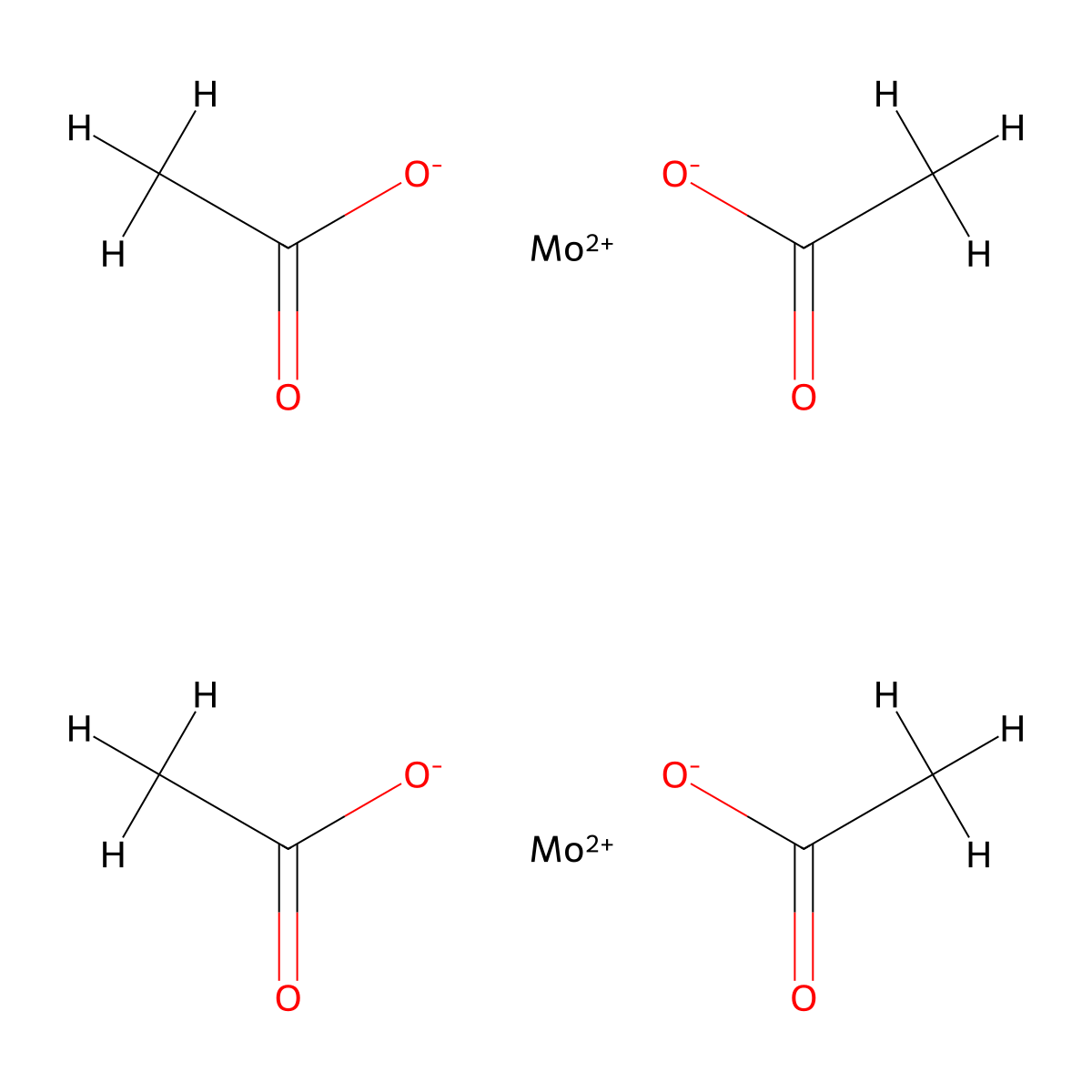 Dimolybdenum tetraacetate molecular structure, CAS 14221-06-8