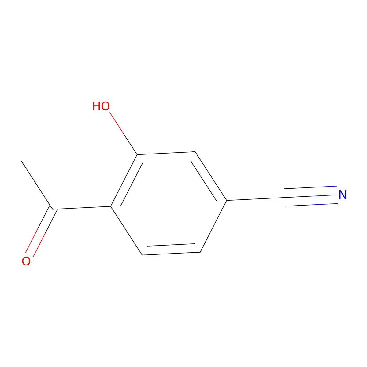 4-Acetyl-3-hydroxybenzonitrile molecular structure, CAS 14221-77-3