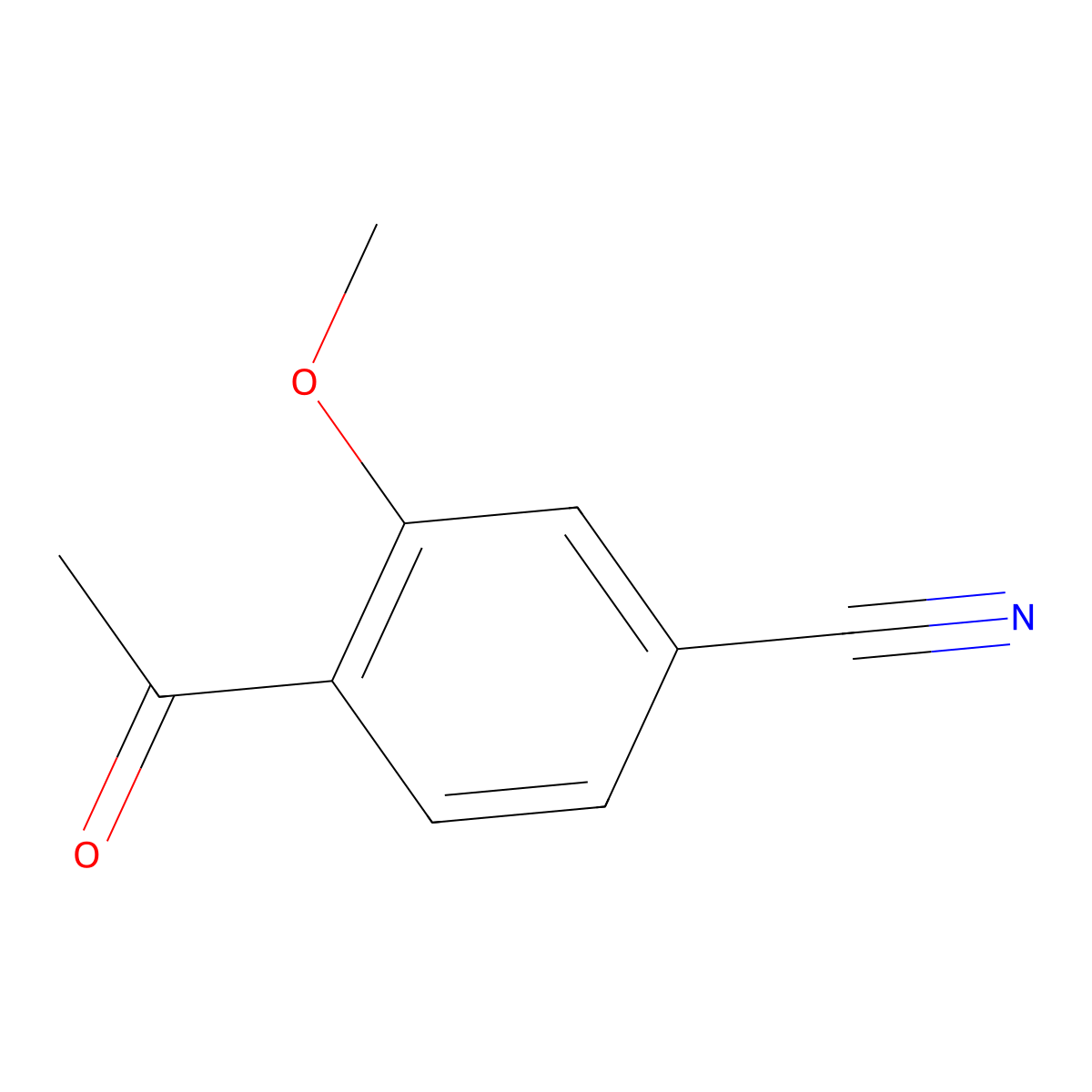 4-Acetyl-3-methoxybenzonitrile molecular structure, CAS 14221-78-4