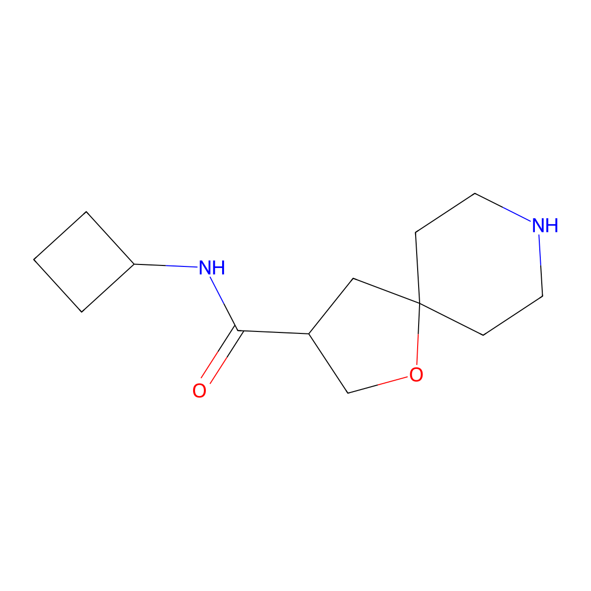N-Cyclobutyl-1-Oxa-8-Azaspiro[4.5]Decane-3-Carboxamide molecular structure, CAS 1422132-83-9