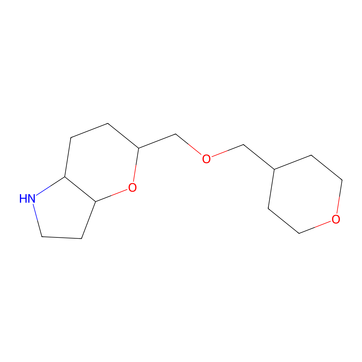 (3aR,5R,7aR)-5-(((tetrahydro-2H-pyran-4-yl)methoxy)methyl)octahydropyrano[3,2-b]pyrrole molecular structure, CAS 1422132-97-5