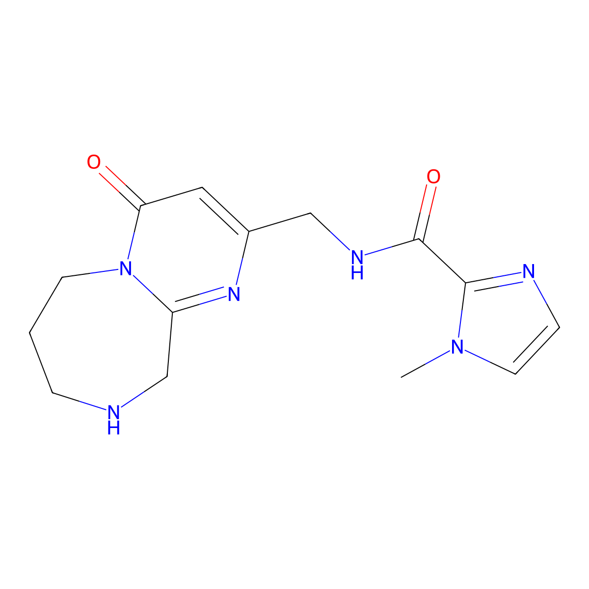 1-Methyl-N-((4-Oxo-4,6,7,8,9,10-Hexahydropyrimido[1,2-A][1,4]Diazepin-2-Yl)Methyl)-1H-Imidazole-2-Carboxamide molecular structure, CAS 1422132-98-6