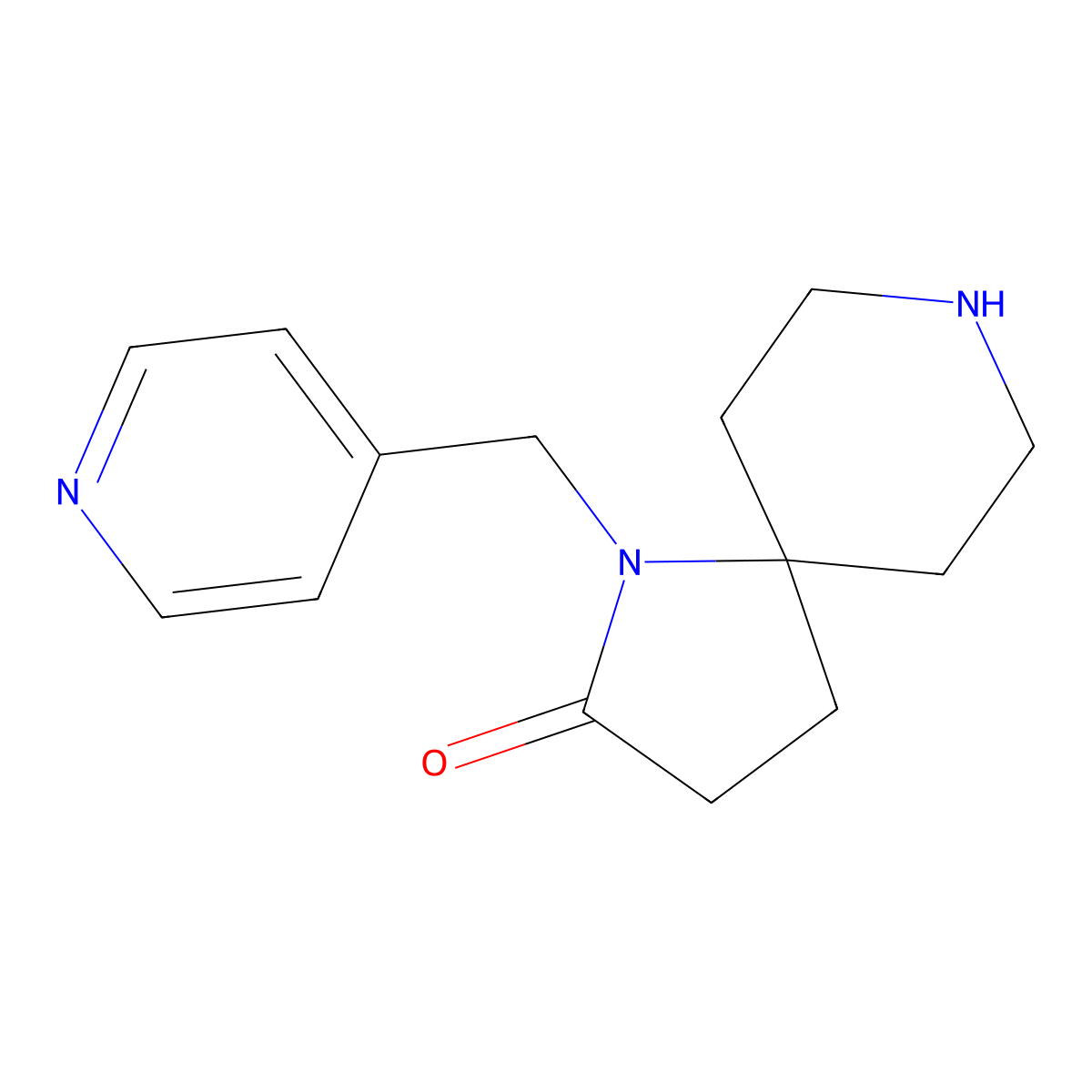 1-(Pyridin-4-ylmethyl)-1,8-diazaspiro[4.5]decan-2-one molecular structure, CAS 1422133-16-1