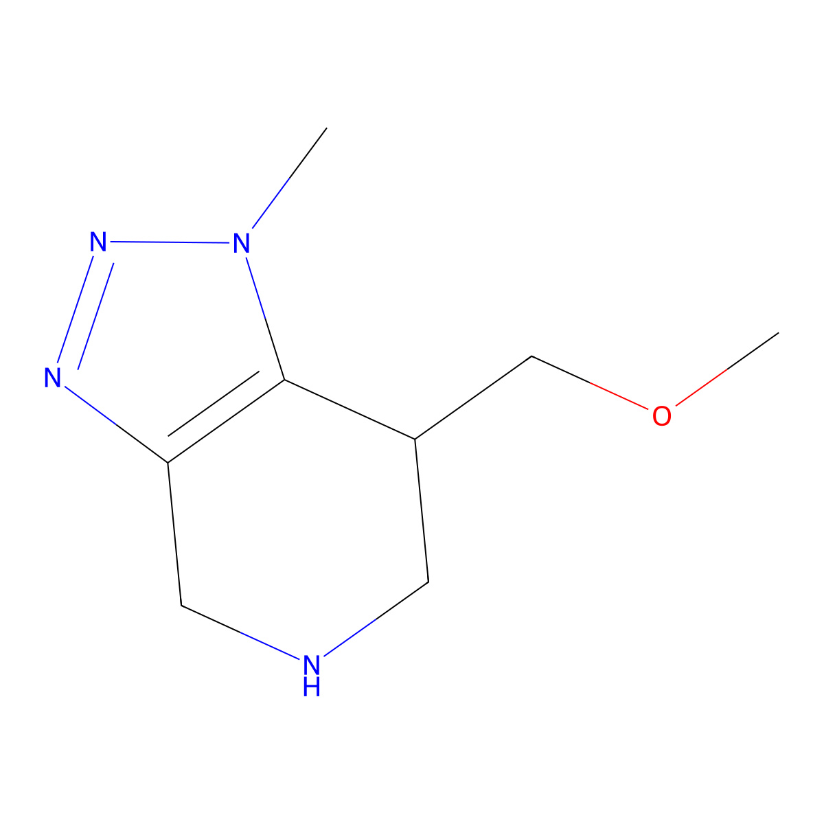 7-(Methoxymethyl)-1-methyl-4,5,6,7-tetrahydro-1H-[1,2,3]triazolo[4,5-c]pyridine molecular structure, CAS 1422133-22-9