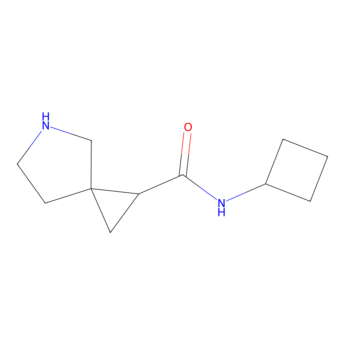 N-Cyclobutyl-5-azaspiro[2.4]heptane-1-carboxamide molecular structure, CAS 1422133-24-1