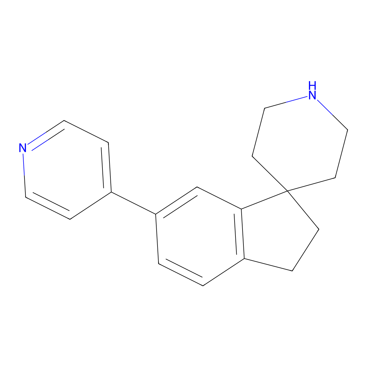 6-(Pyridin-4-yl)-2,3-dihydrospiro[indene-1,4'-piperidine] molecular structure, CAS 1422133-29-6