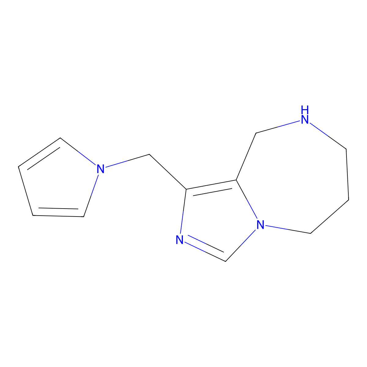 1-((1H-Pyrrol-1-Yl)Methyl)-6,7,8,9-Tetrahydro-5H-Imidazo[1,5-A][1,4]Diazepine molecular structure, CAS 1422133-44-5